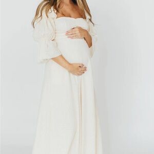 Worth Collective Corrine Maxi Dress in Ivory/Cream - Size small